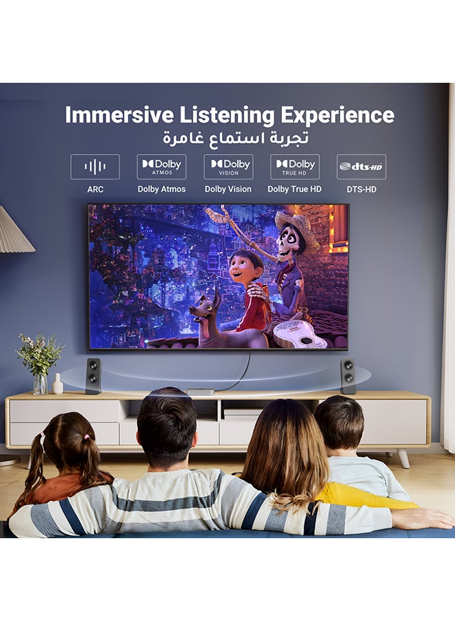 يو جرين كابل HDMI 2.0 بسرعة عالية من HDMI إلى HDMI بسلك فيديو مضفر بدقة فائقة الوضوح وبجودة 4K عند 60 هرتز متوافق مع جهاز ماك بوك برو إصدار 2021 ونينتندو سويتش وجهاز الألعاب بلايستيشن 3/ 4/ 5 والكمبيوتر واللابتوب بطول 2 متر - Image 5